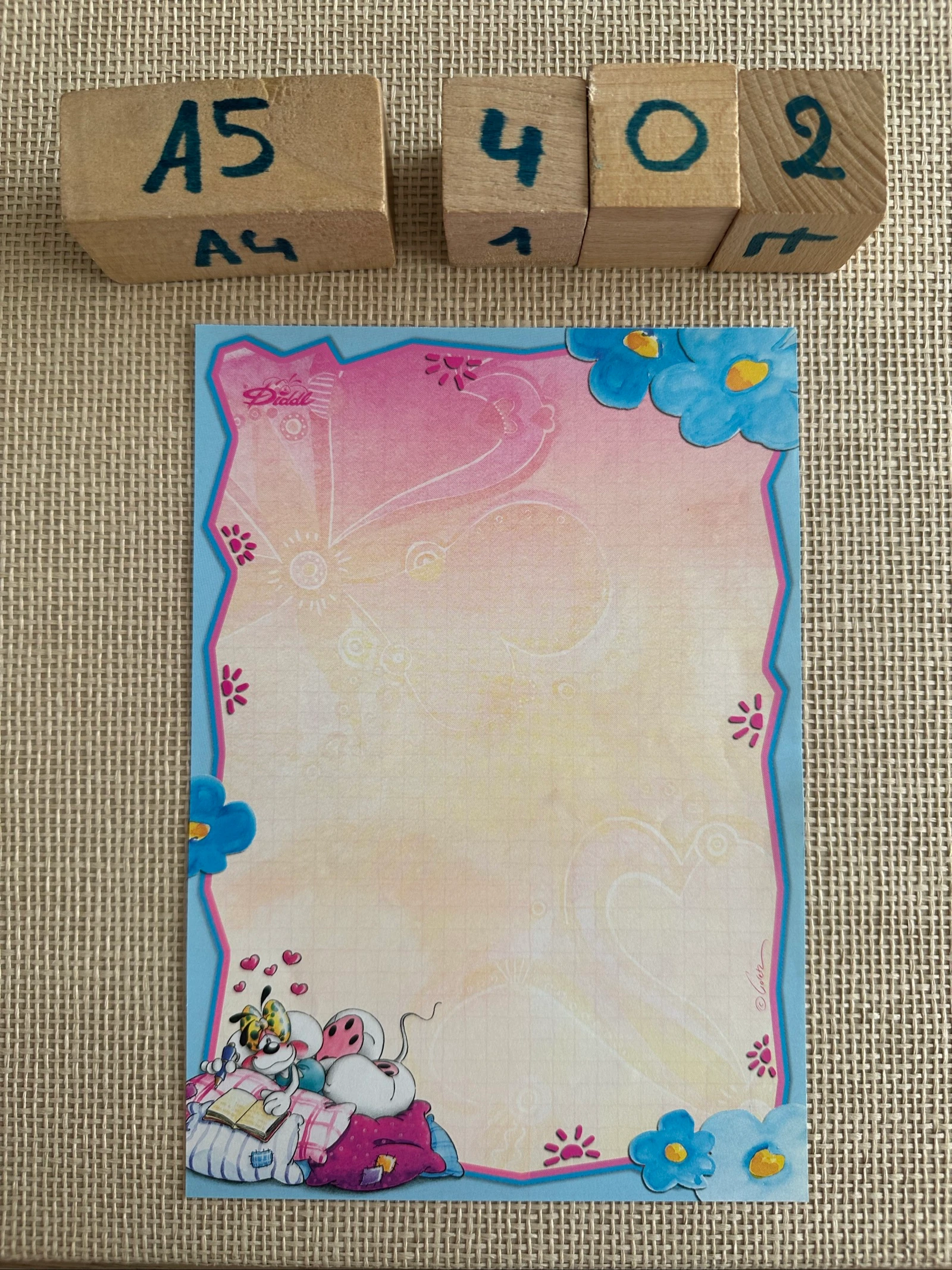 Diddl gekleurd briefpapier A5 nr.402